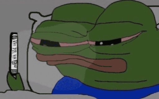 Frustrated frog meme